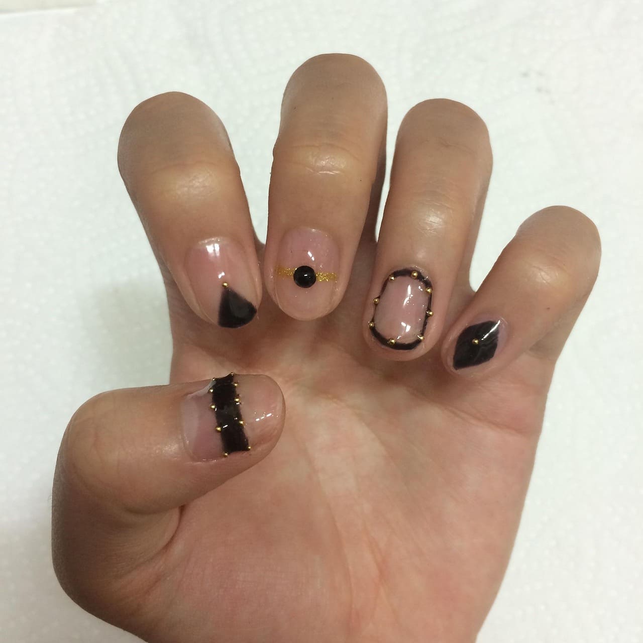 pink and orange nails
